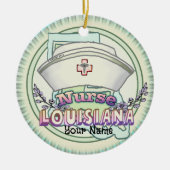 Louisiana Nurse Keramik Ornament (Vorne)