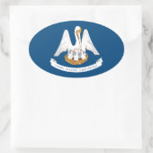 Louisiana Ovaler Aufkleber (Tasche)