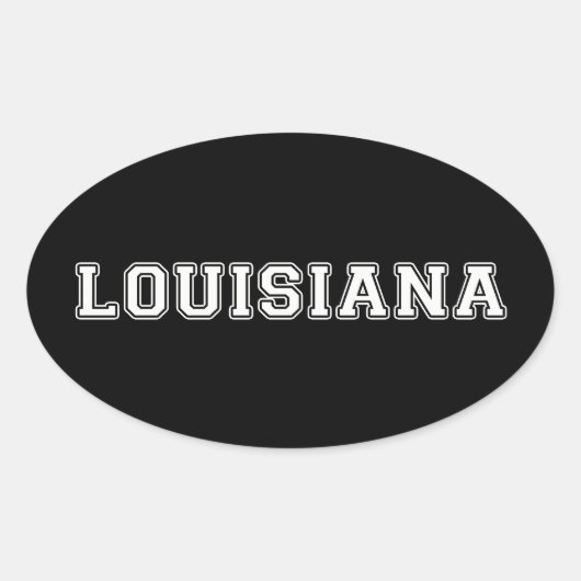 Louisiana Ovaler Aufkleber (Vorderseite)