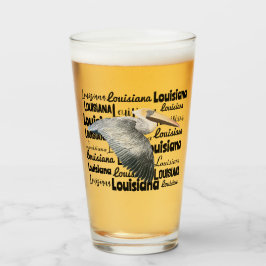 Louisiana Pelican Glass Glas