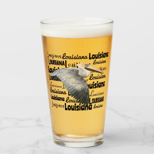 Louisiana Pelican Glass Glas (Vorne (Gefüllt))