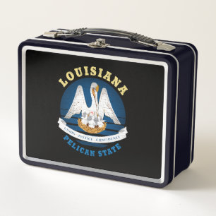 LOUISIANA PELICAN STAAT FLAG METALL BROTDOSE