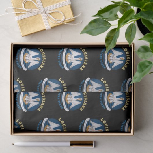 LOUISIANA PELICAN STAAT FLAG SEIDENPAPIER (Geschenk)