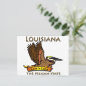 Louisiana Pelican Staat Pelican Postkarte (Stehend Vorderseite)