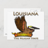 Louisiana Pelican Staat Pelican Postkarte (Vorne/Hinten)