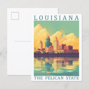Louisiana, Pelican Staat USA Travel Place Postkarte