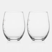 Louisiana Pelican Stemless Wine Glass - 2 Set Weinglas Ohne Stiel (Links)