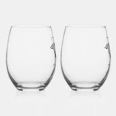Louisiana Pelican Stemless Wine Glass - 2 Set Weinglas Ohne Stiel (Rechts)