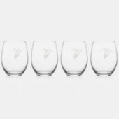 Louisiana Pelican Stemless Wine Glass - 4 Set Weinglas Ohne Stiel (Hinten)