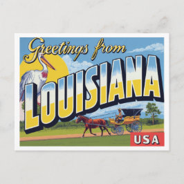 Louisiana Pelikan Karren Bayou Postkarte