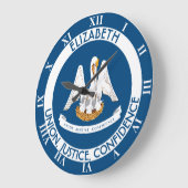 Louisiana-Pelikan-Staats-personalisierte Flagge Große Wanduhr (Winkel)