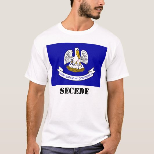 Louisiana-Pelikanflagge, SECEDE T-Shirt (Vorderseite)