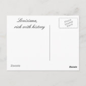 Louisiana Plantation Postkarte (Rückseite)