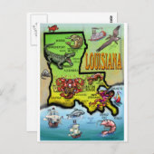 Louisiana Postkarte (Vorne/Hinten)
