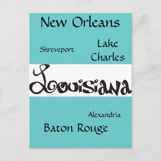 Louisiana Postkarte (Vorderseite)