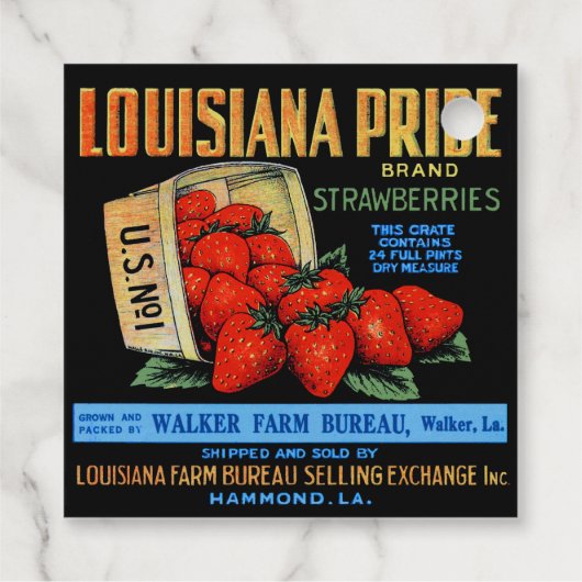 Louisiana Pride Strawberries Geschenkanhänger (Rückseite)