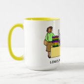 Louisiana Purchase Fun Mardi Gras Cartoon Spaß Co Tasse (Links)
