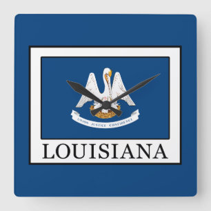 Louisiana Quadratische Wanduhr