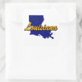 Louisiana Quadratischer Aufkleber (Tasche)