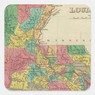 Louisiana Quadratischer Aufkleber