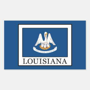 Louisiana Rechteckiger Aufkleber