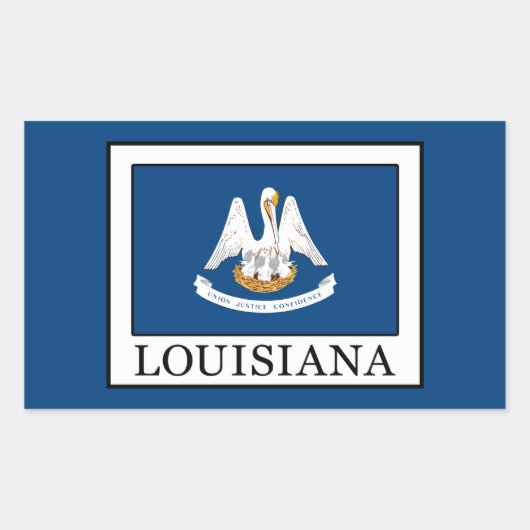 Louisiana Rechteckiger Aufkleber (Vorderseite)