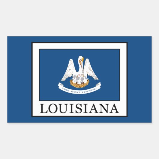 Louisiana Rechteckiger Aufkleber (Vorderseite)
