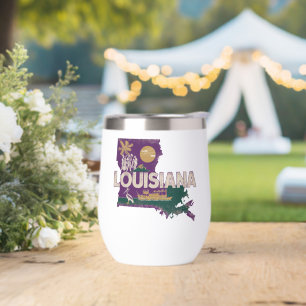 Louisiana Retro Staat Silhouette