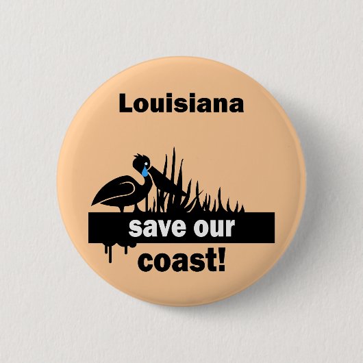 Louisiana retten unsere Küste Button (Vorderseite)