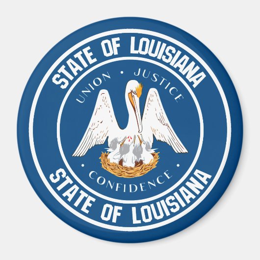 Louisiana Round Emblem Magnet (Vorne)
