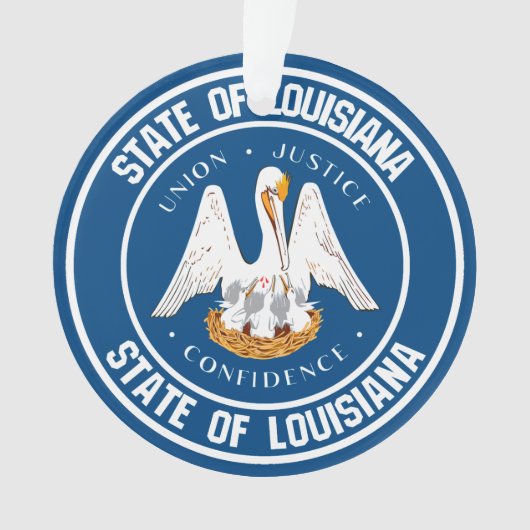 Louisiana Round Emblem Ornament (Vorderseite)