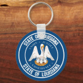 Louisiana Round Emblem Schlüsselanhänger (Vorderseite)