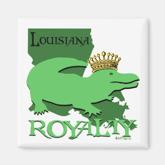 Louisiana Royalty (grüner Gator) Magnet