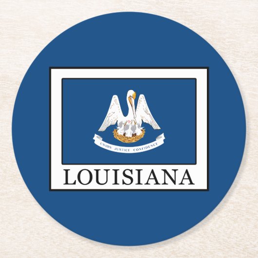 Louisiana Runder Pappuntersetzer (Vorderseite)