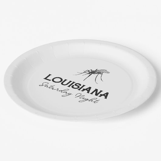 Louisiana Samstagabend Teller mit individuellem Pa (Schrägansicht)