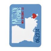 Louisiana Save the Date - Individuell gestaltete S Magnet (Vertikal)