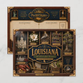 Louisiana Shadow Box 3D Figurine Staat Postkarte (Vorne/Hinten)