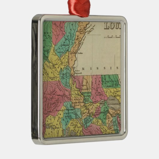 Louisiana Silbernes Ornament (Rechts)