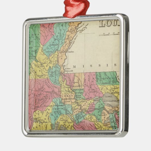 Louisiana Silbernes Ornament (Links)