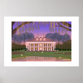 Louisiana Southern Mansion House Extra große Print Poster