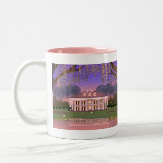 Louisiana Southern Mansion House Zweifarbige Tasse (Links)