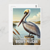 Louisiana Staat Bird Brown Pelican Postkarte (Vorne/Hinten)