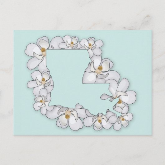 Louisiana Staat Blume - Magnolia Postkarte (Vorderseite)