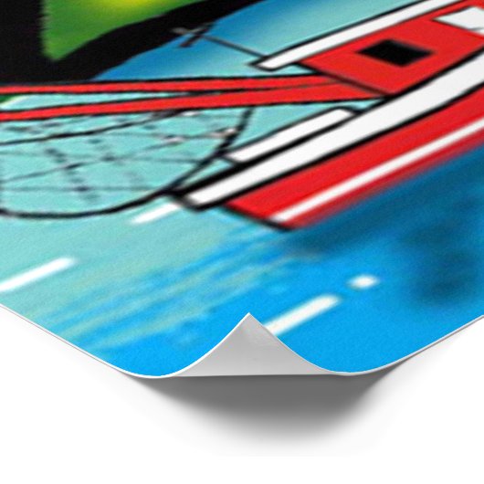 Louisiana Staat Cartoon Poster (Ecke)