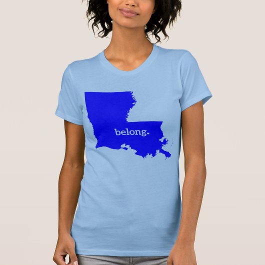 Louisiana Staat Map Belong T-Shirt (Vorderseite)
