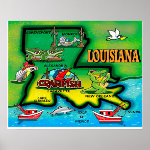Louisiana Staat Poster