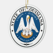 Louisiana Staat Siegel Keramikornament (Links)