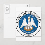 Louisiana Staat Siegel Postkarte (Vorne/Hinten)