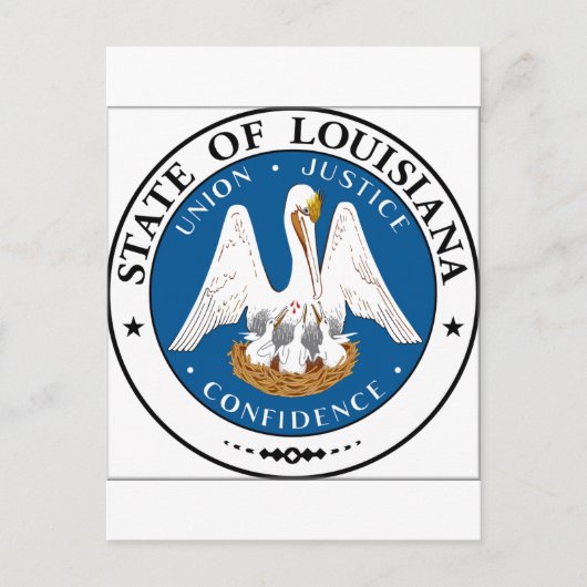 Louisiana Staat Siegel Postkarte (Vorderseite)