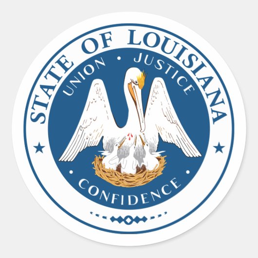 Louisiana Staat Siegel Stickers (Vorderseite)